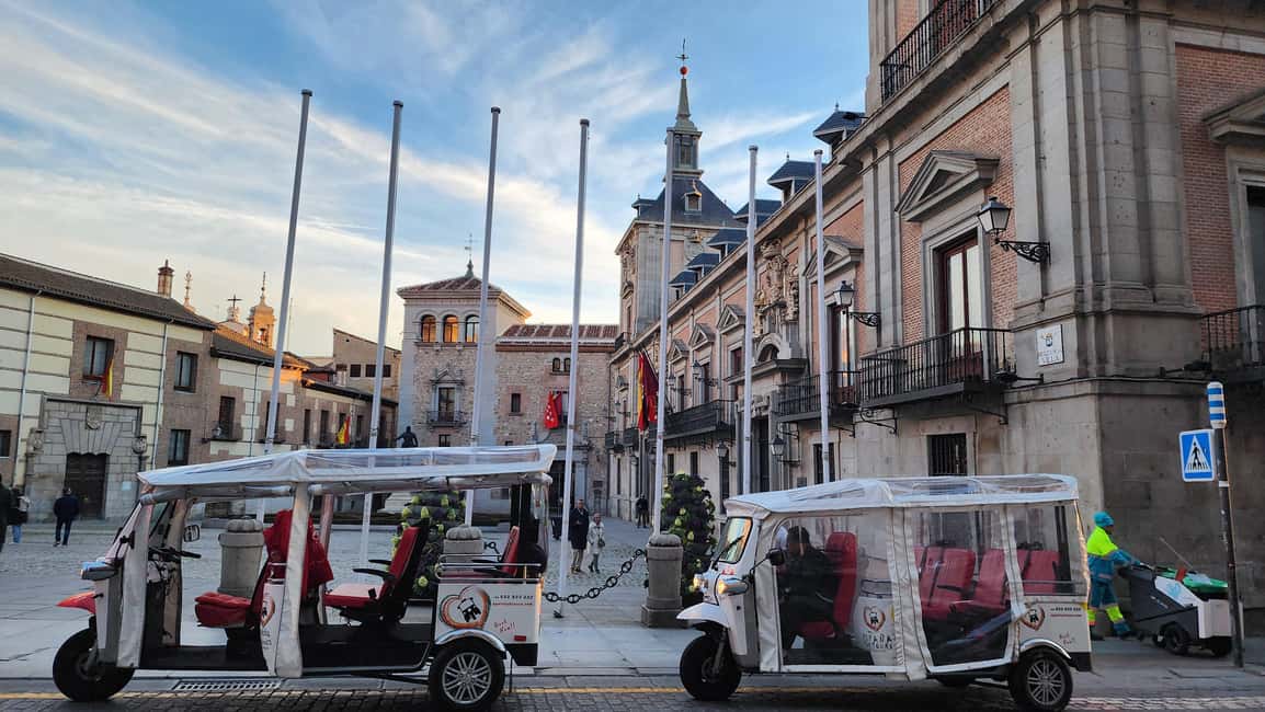 Madrid: Discover the Magic of This City by Tuk Tuk - The Royal Palace route: big façades, big stories